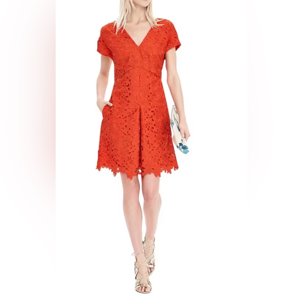 Banana Republic floral poplin dress